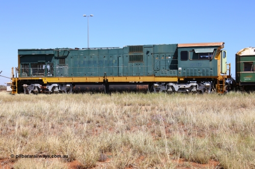 200914 7799
Pilbara Railways Historical Society, Comeng WA ALCo rebuild C636R locomotive 3017 serial WA-135-C-6043-04. The improved Pilbara cab was fitted as part of the rebuild in April 1985. Donated to Society in 1996. 14th September 2020.
Keywords: 3017;Comeng-WA;ALCo;C636R;WA-135-C-6043-04;rebuild;