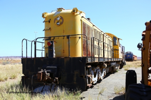 200914 7801
Pilbara Railways Historical Society museum, former Cliffs Robe River Iron Associates RSC-3 model ALCo locomotive built by Montreal Locomotive Works (MLW) in 1951 for NSWGR as the 40 class 4002 serial 77733, purchased by CRRIA in 1971 and numbered 261.002, then 1705 and finally 9405. 4002 is preserved in an operational state and another claim to fame is it run the Royal Train in NSW February 1954. Donated to the Society in 1979. 14th September 2020.
Keywords: 4002;MLW;ALCo;RSC3;77733;9405;40-class;
