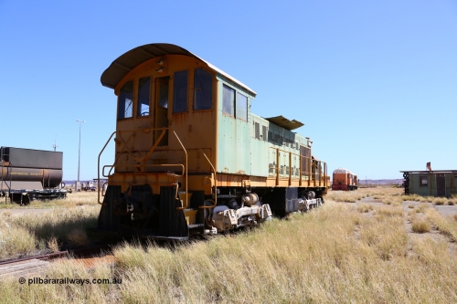 200914 7804
Pilbara Railways Historical Society, ALCo built locomotive model S-2 serial 69214 built in 1940 for the Spokane, Portland and Seattle as their #21 and retired in 1964 before coming to Australia in September 1965, numbered 007 and called 'Mabel'. Retired in December 1972 and donated to the Society in 1976. 14th September 2020.
Keywords: 007;ALCo;S-2;69214;SP&S;21;