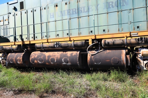 240701 2739
Pilbara Railways Historical Society, Comeng WA ALCo rebuild C636R locomotive 3017 serial WA-135-C-6043-04. The improved Pilbara cab was fitted as part of the rebuild in April 1985. Donated to Society in 1996. July 1, 2024.
Keywords: 3017;Comeng-WA;ALCo;C636R;WA-135-C-6043-04;rebuild;