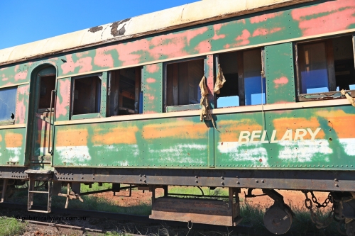 240701 2742
Pilbara Railways Historical Society, passenger carriage 'Bellary' was originally built by Clyde Engineering at Granville NSW in 1936 for the NSWGR as a second class railway carriage FS type FS 2143. In 1987 it was purchased by the Society and is named after a local river. July 1, 2024.
Keywords: FS2143;FS-type;Clyde-Engineering-Granville-NSW;