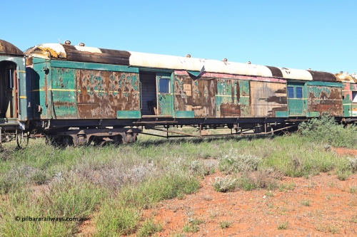 240701 2748
Pilbara Railways Historical Society, brake van 'Portland' was originally a NSWGR MHO type guards van MHO 2321, then recoded to KB type mail van, then to KBY 2513 guards van. It was built by Clyde Engineering at Granville and purchased in 1987 by the Society, it is named after a local river. July 1, 2024.
Keywords: KBY2513;KBY-type;Clyde-Engineering-Granville-NSW;MHO-type;MHO2321;KB-type;
