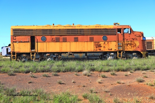 240701 2768
Pilbara Railways Historical Society museum, 5450 a USA built EMD model F7A serial 8970 and frame 3006-A9, built Jan-1950 for Western Pacific Railroad as 917-A, imported for the Mt Newman Mining Co. to construct their Port Hedland to Newman railway in December 1967. Donated to the Society in 1978. July 1, 2024.
Keywords: 5450;EMD;F7A;8970;917-A;3006-A9;