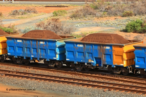 240619 0340
Cape Lambert yard, one of Rio Tinto's blue rakes with spring assisted park brake and only electronic controlled pneumatic [ECP] braking, waggon pair 31546 is a master and is bar coupled to slave waggon 36546 built by China Northen as a Q type in 12/2022. Captured on June 19, 2024.
Keywords: 31546;36546;Q-type;China-Northern;Rio-ore-waggon;