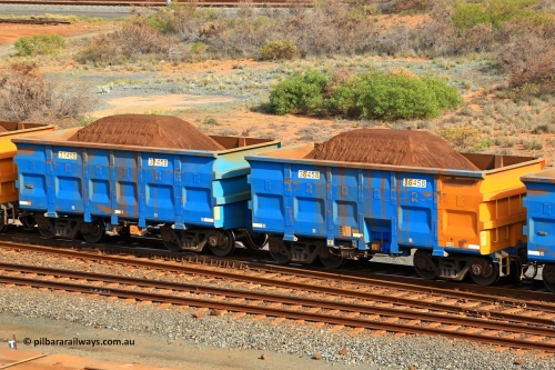 240619 0347
Cape Lambert yard, one of Rio Tinto's blue rakes with spring assisted park brake and only electronic controlled pneumatic [ECP] braking, waggon pair 31458 is a master and is bar coupled to slave waggon 36458 built by China Northen as a Q type in 12/2022. Captured on June 19, 2024.
Keywords: 31458;36458;Q-type;China-Northern;Rio-ore-waggon;