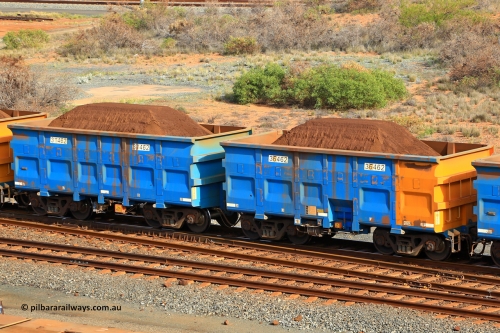 240619 0348
Cape Lambert yard, one of Rio Tinto's blue rakes with spring assisted park brake and only electronic controlled pneumatic [ECP] braking, waggon pair 31462 is a master and is bar coupled to slave waggon 36462 built by China Northen as a Q type in 12/2022. Captured on June 19, 2024.
Keywords: 31462;36462;Q-type;China-Northern;Rio-ore-waggon;