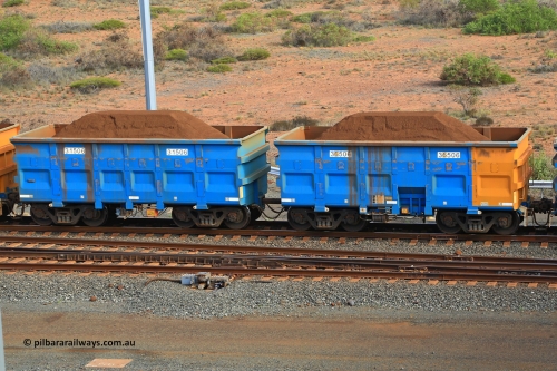 240619 0382
Cape Lambert yard, one of Rio Tinto's blue rakes with spring assisted park brake and only electronic controlled pneumatic [ECP] braking, waggon pair 31506 is a master and is bar coupled to slave waggon 36506 built by China Northen as a Q type in 12/2022. Captured on June 19, 2024.
Keywords: 31506;36506;Q-type;China-Northern;Rio-ore-waggon;