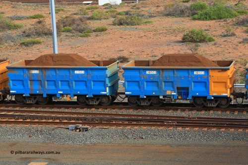 240619 0384
Cape Lambert yard, one of Rio Tinto's blue rakes with spring assisted park brake and only electronic controlled pneumatic [ECP] braking, waggon pair 31503 is a master and is bar coupled to slave waggon 36503 built by China Northen as a Q type in 12/2022. Captured on June 19, 2024.
Keywords: 31503;36503;Q-type;China-Northern;Rio-ore-waggon;