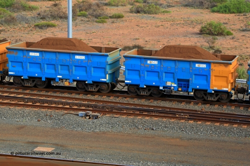 240619 0401
Cape Lambert yard, one of Rio Tinto's blue rakes with spring assisted park brake and only electronic controlled pneumatic [ECP] braking, waggon pair 31502 is a master and is bar coupled to slave waggon 36502 built by China Northen as a Q type in 12/2022. Captured on June 19, 2024.
Keywords: 31502;36502;Q-type;China-Northern;Rio-ore-waggon;
