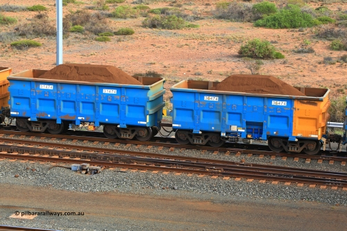 240619 0406
Cape Lambert yard, one of Rio Tinto's blue rakes with spring assisted park brake and only electronic controlled pneumatic [ECP] braking, waggon pair 31474 is a master and is bar coupled to slave waggon 36474 built by China Northen as a Q type in 12/2022. Captured on June 19, 2024.
Keywords: 31474;36474;Q-type;China-Northern;Rio-ore-waggon;