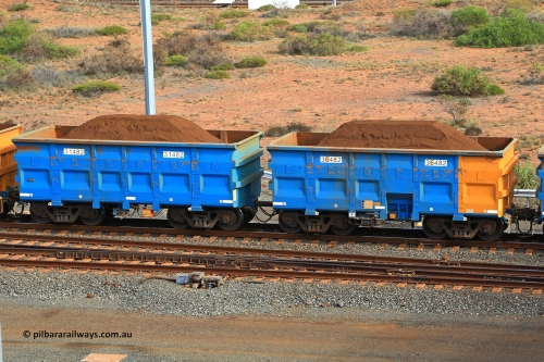 240619 0441
Cape Lambert yard, one of Rio Tinto's blue rakes with spring assisted park brake and only electronic controlled pneumatic [ECP] braking, waggon pair 31482 is a master and is bar coupled to slave waggon 36482 built by China Northen as a Q type in 12/2022. Captured on June 19, 2024.
Keywords: 31482;36482;Q-type;China-Northern;Rio-ore-waggon;