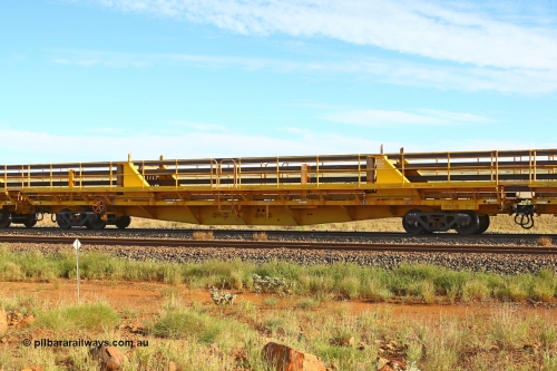 210510 1102
Near Gull on the Rio Tinto Dampier - Tom Price line at the 101.5 km, RTW type intermediate rail waggon RTW 018 on Rio Tinto's Gemco Rail built rail train consist. 10th May 2021. [url=https://goo.gl/maps/9WbRn1E4vP6a1YbN8]Location[/url].
Keywords: RTW-type;RTW018;Gemco-Rail-WA;