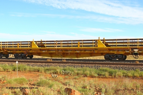 210510 1104
Near Gull on the Rio Tinto Dampier - Tom Price line at the 101.5 km, RTW type intermediate rail waggon RTW 016 on Rio Tinto's Gemco Rail built rail train consist. 10th May 2021. [url=https://goo.gl/maps/9WbRn1E4vP6a1YbN8]Location[/url].
Keywords: RTW-type;RTW016;Gemco-Rail-WA;