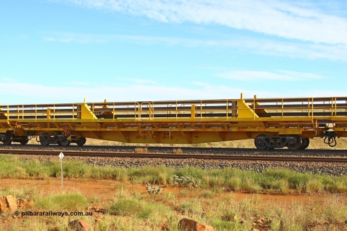 210510 1109
Near Gull on the Rio Tinto Dampier - Tom Price line at the 101.5 km, RTW type intermediate rail waggon RTW 011 on Rio Tinto's Gemco Rail built rail train consist. 10th May 2021. [url=https://goo.gl/maps/9WbRn1E4vP6a1YbN8]Location[/url].
Keywords: RTW-type;RTW011;Gemco-Rail-WA;