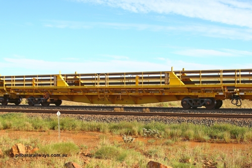 210510 1114
Near Gull on the Rio Tinto Dampier - Tom Price line at the 101.5 km, RTW type intermediate rail waggon RTW 006 on Rio Tinto's Gemco Rail built rail train consist. 10th May 2021. [url=https://goo.gl/maps/9WbRn1E4vP6a1YbN8]Location[/url].
Keywords: RTW-type;RTW006;Gemco-Rail-WA;