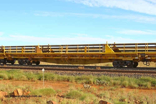 210510 1115
Near Gull on the Rio Tinto Dampier - Tom Price line at the 101.5 km, RTW type intermediate rail waggon RTW 005 on Rio Tinto's Gemco Rail built rail train consist. 10th May 2021. [url=https://goo.gl/maps/9WbRn1E4vP6a1YbN8]Location[/url].
Keywords: RTW-type;RTW005;Gemco-Rail-WA;