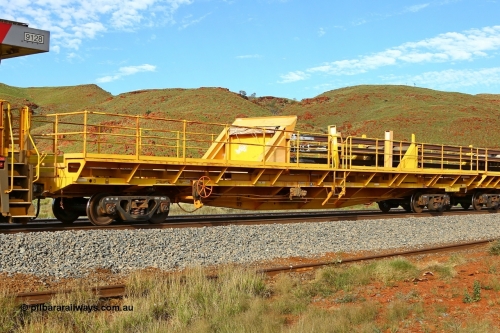 210510 1131
Near Galah on the Rio Tinto Dampier - Tom Price line at the 89.5 km, RTB type end rail waggon RTB 022 on Rio Tinto's Gemco Rail built rail train consist. 10th May 2021. [url=https://goo.gl/maps/tSmgEtp7gcG7x24b9]Location[/url].
Keywords: RTB-type;RTB022;Gemco-Rail-WA
