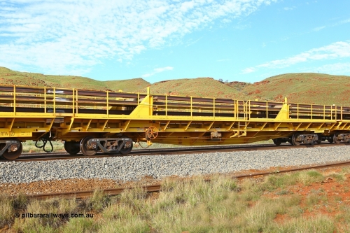 210510 1134
Near Galah on the Rio Tinto Dampier - Tom Price line at the 89.5 km, RTW type intermediate rail waggon RTW 019 on Rio Tinto's Gemco Rail built rail train consist. 10th May 2021. [url=https://goo.gl/maps/tSmgEtp7gcG7x24b9]Location[/url].
Keywords: RTW-type;RTW019;Gemco-Rail-WA