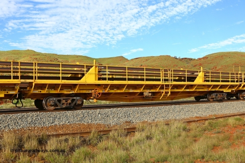 210510 1140
Near Galah on the Rio Tinto Dampier - Tom Price line at the 89.5 km, RTW type intermediate rail waggon RTW 013 on Rio Tinto's Gemco Rail built rail train consist. 10th May 2021. [url=https://goo.gl/maps/tSmgEtp7gcG7x24b9]Location[/url].
Keywords: RTW-type;RTW013;Gemco-Rail-WA