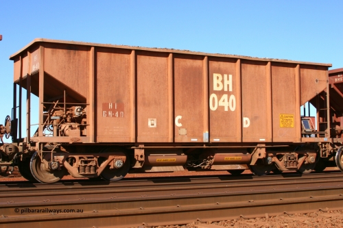 BH040 050828 5399
Rosella Siding, loaded Hamersley Iron ballast hopper waggon BH 040, built by Nippon Sharyo Japan in April 1969. August 28, 2005.
Keywords: BH-type;BH040;Nippon-Sharyo-Japan;Rio-ballast-waggon;