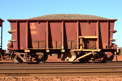 BP1 050828 5410
Rosella Siding, Hamersley Iron ballast plough BP-1, was originally a Scotts of Ipswich Qld built ore waggon from 1967 in a batch of sixty-eight numbered between 438 and 505. Looks to have been converted by Hamersley's workshops. August 28, 2005.
Keywords: BP-type;BP1;Scotts-Qld;Rio-ballast-plough;