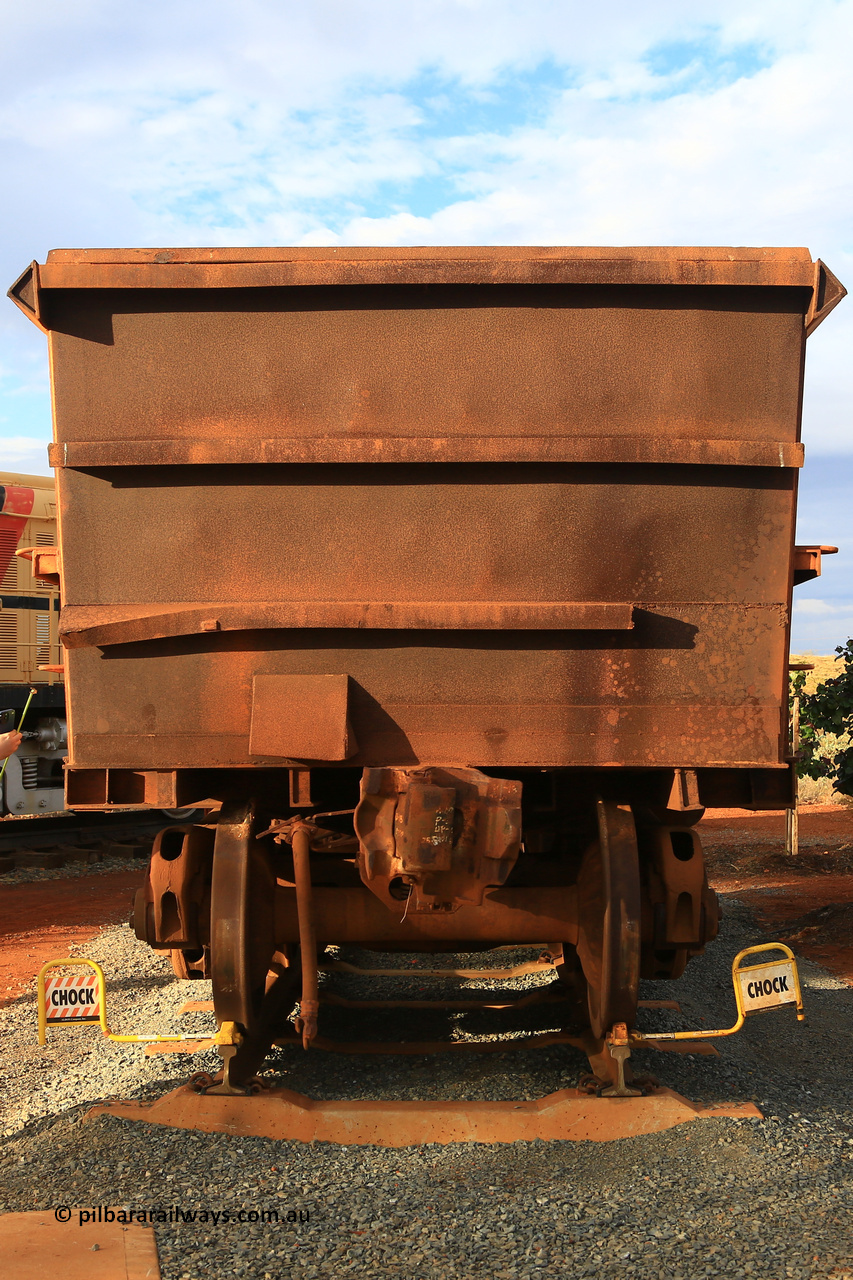 0001 240619 0130
Robe River ore waggon 001, built by Nippon Sharyo Nihon, rotary coupler end, preserved at Wickham, June 19, 2024.
Keywords: 001;Nippon-Sharyo-Nihon;Robe-ore-waggon;