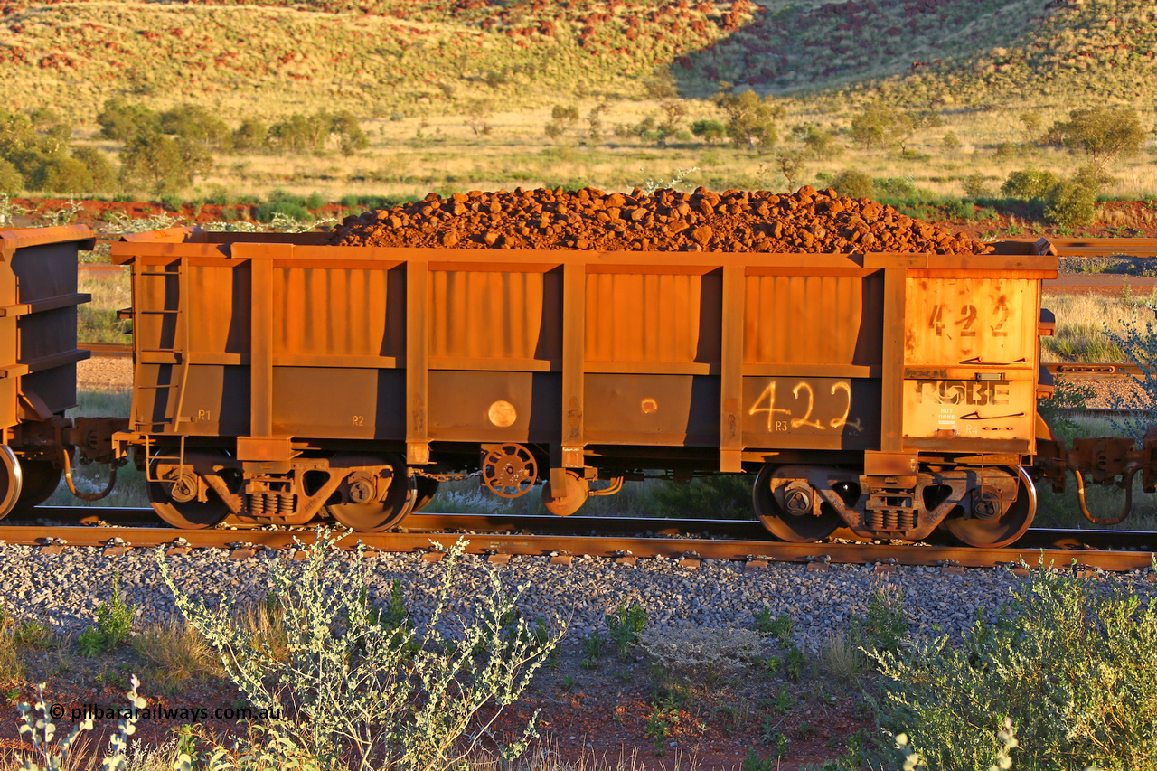 0422 170513 8713
Robe River ore waggon 422, built by Tomlinson Steel WA, handbrake side loaded view, Cape Lambert yard, May 13, 2017.
Keywords: 422;Tomlinson-Steel-WA;Robe-ore-waggon;