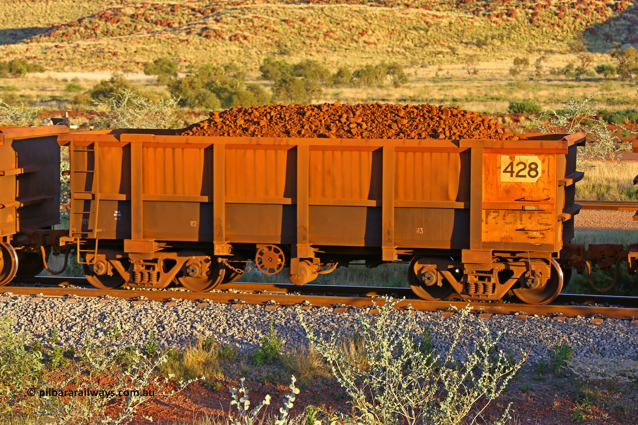 0428 170513 8682
Robe River ore waggon 428, built by Tomlinson Steel WA, handbrake side loaded view, Cape Lambert yard, May 13, 2017.
Keywords: 428;Tomlinson-Steel-WA;Robe-ore-waggon;