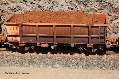 0111 160306 1537
Robe River ore waggon 111, built by Nippon Sharyo Nihon, fixed coupler non-handbrake side loaded view at the 45 km, Harding Siding on the Cape Lambert line. March 6, 2016.
Keywords: 111;Nippon-Sharyo-Nihon;Robe-ore-waggon;