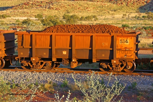 0534 170513 8669
Robe River ore waggon 534, built by Tomlinson Steel WA, handbrake side loaded view, Cape Lambert yard, May 13, 2017.
Keywords: 534;Tomlinson-Steel-WA;Robe-ore-waggon;