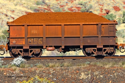 0956 170728 09923
Robe River ore waggon 956, built by Centurion Industries WA, non-handbrake side loaded view at the 72 km, Western Creek on the Deepdale line. July 28, 2017.
Keywords: 956;Centurion-Industries-WA;Robe-ore-waggon;