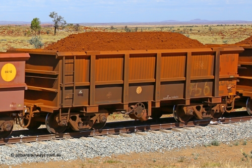 0956 170729 0251
Robe River ore waggon 956, built by Centurion Industries WA, fixed coupler handbrake side loaded view at the 103 km, between Maitland Siding and the Fortescue River on the Deepdale line. July 29, 2017.
Keywords: 956;Centurion-Industries-WA;Robe-ore-waggon;