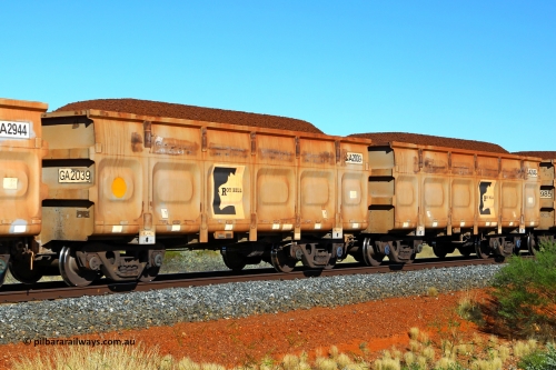 250501 0305
At the 88.448 km, just south of HPPL crossing loop on the Roy Hill line, loaded Roy Hill waggon pair GA 2039 - GA 2040, built in China by CSR Yangtze as an CCK138 model ore waggon. May 1, 2025.
Keywords: GA-type;GA2039-GA2040;CSR-Yangtze;CCK138;