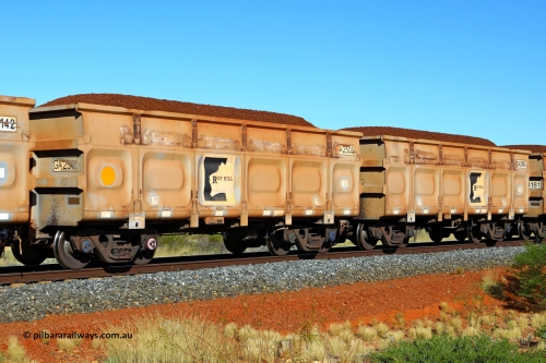 250501 0313
At the 88.448 km, just south of HPPL crossing loop on the Roy Hill line, loaded Roy Hill waggon pair GA 2505 - GA 2506, built in China by CSR Yangtze as an CCK138 model ore waggon. May 1, 2025.
Keywords: GA-type;GA2505-GA2506;CSR-Yangtze;CCK138;