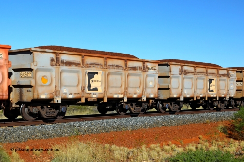 250501 0351
At the 88.448 km, just south of HPPL crossing loop on the Roy Hill line, loaded Roy Hill waggon pair GA 2411 - GA 2412, built in China by CSR Yangtze as an CCK138 model ore waggon. May 1, 2025.
Keywords: GA-type;GA2411-GA2412;CSR-Yangtze;CCK138;
