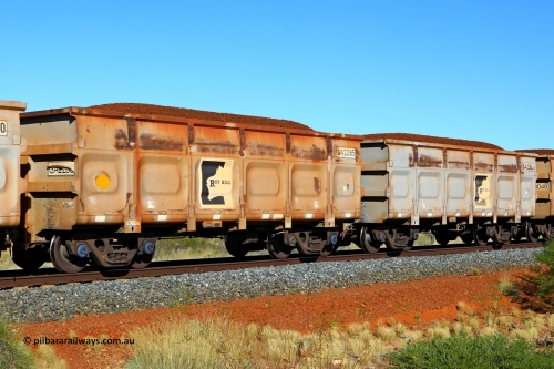 250501 0358
At the 88.448 km, just south of HPPL crossing loop on the Roy Hill line, loaded Roy Hill waggon pair GA 2285 - GA 2286, built in China by CSR Yangtze as an CCK138 model ore waggon. May 1, 2025.
Keywords: GA-type;GA2285-GA2286;CSR-Yangtze;CCK138;