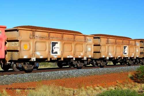 250501 0370
At the 88.448 km, just south of HPPL crossing loop on the Roy Hill line, loaded Roy Hill waggon pair GA 2841 - GA 2842, built in China by CSR Yangtze as an CCK138 model ore waggon. May 1, 2025.
Keywords: GA-type;GA2841-GA2842;CSR-Yangtze;CCK138;