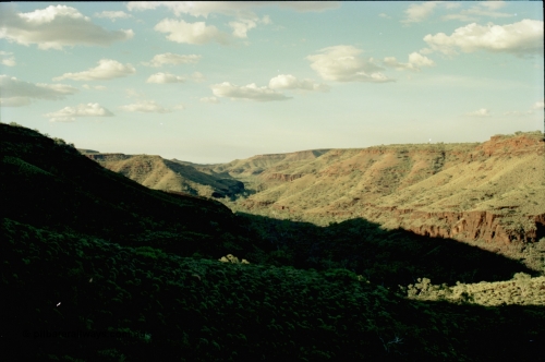 195-08
Wittenoom, Bee Gorge, view from top of cat walk looking north.
