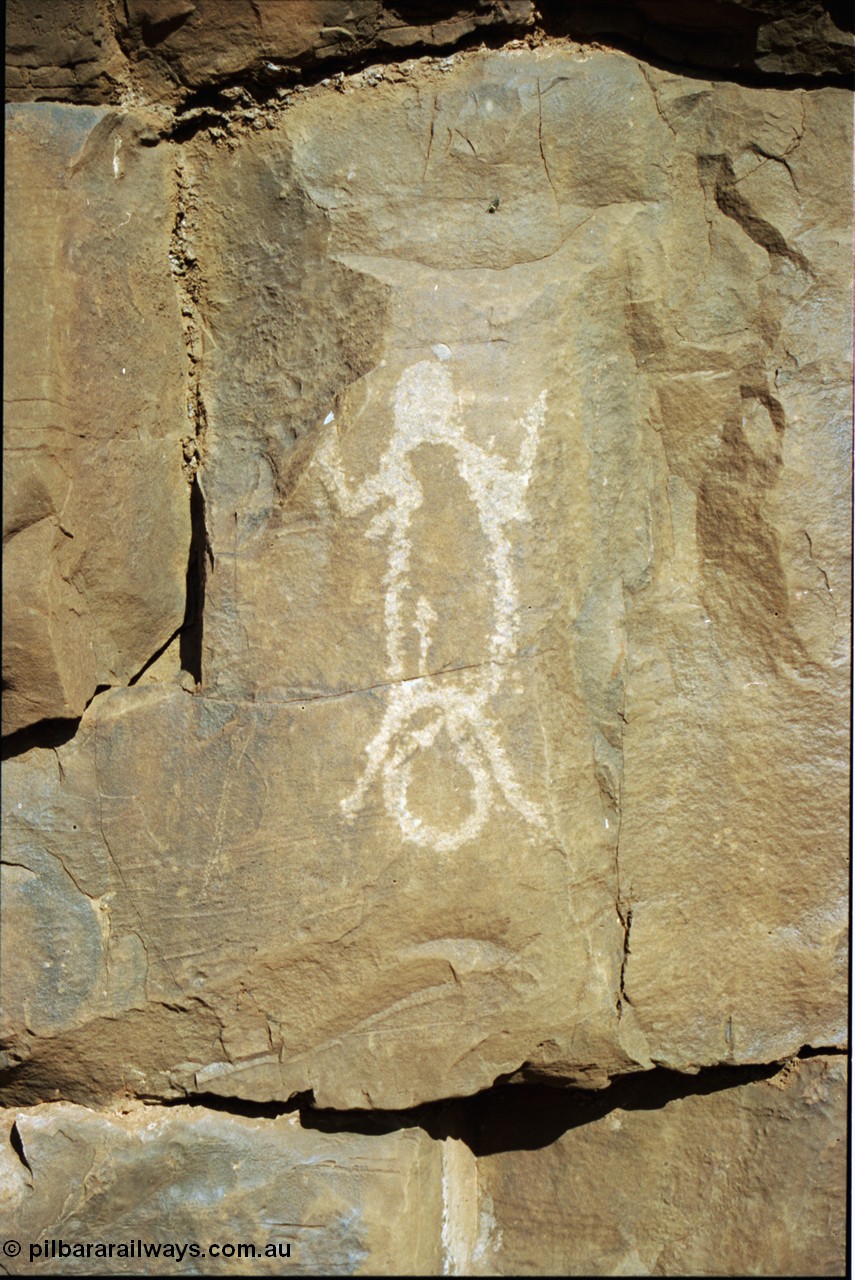 205-16
Wittenoom, Bee Gorge, rock carving.
