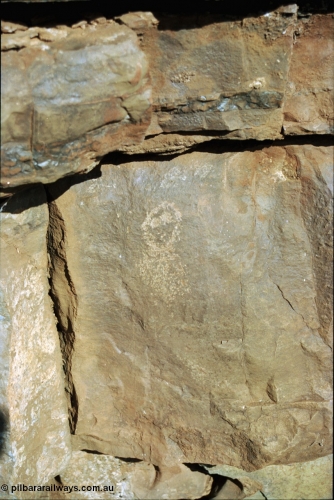 205-10
Wittenoom, Bee Gorge, rock carving.
