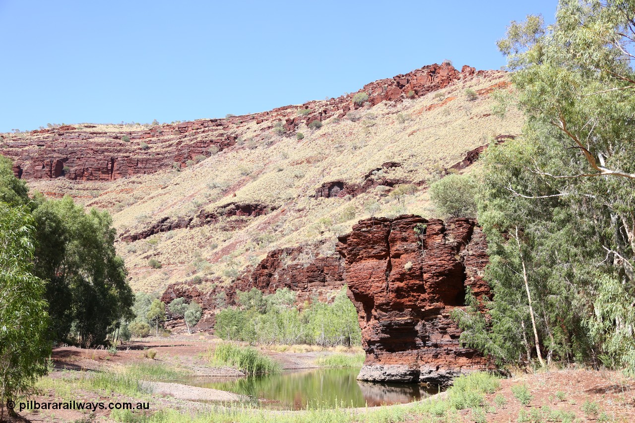 160102 9811
Wittenoom Gorge, Town Pool in Joffre Creek just south of the Colonial Mine. [url=https://goo.gl/maps/AutgczJup1oceeSa9]Geodata[/url].
