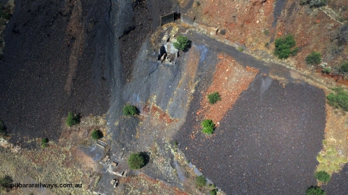 160103 DJI 0059
Colonial Mill ruins located within Wittenoom Gorge. Concrete foundations remain of the once impressive crusher, mill, dryer and bagging plant. See images of the site intact [url=http://www.pilbararailways.com.au/gallery/thumbnails.php?album=117] here [/url], Geodata: [url=https://goo.gl/maps/BD1BiF3pHTr] -22.3112605 118.3190326 [/url].
