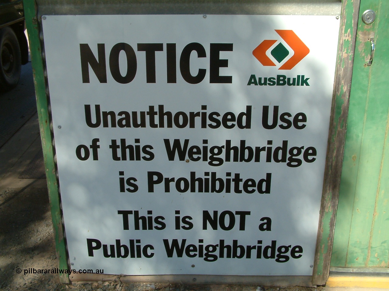 030403 132402
Eudunda, sign on the road weighbridge for the grain silos.
