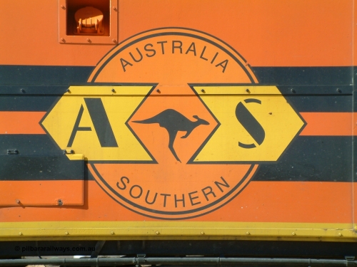 030404 141617
Port Augusta Spencer Junction yard, Australia Southern decal on the side of ALF 18.
Keywords: ALF-class;ALF18;MKA;EMD;JT26C-2M;94-AN-018;rebuild;AL-class;AL21;Clyde-Engineering;EMD;JT26C;76-837;