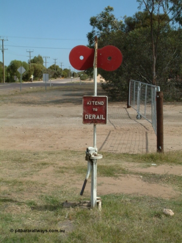 030405 133536
Wudinna, view of vertical point lever and 'dumbbell' point indicator, April 5, 2003.
