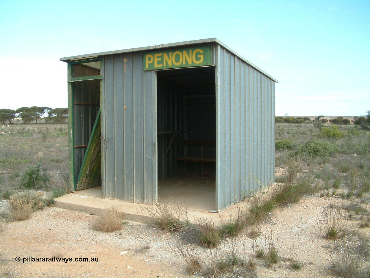 030414 154420
Penong station shelter shed. , last train in March 1997.
