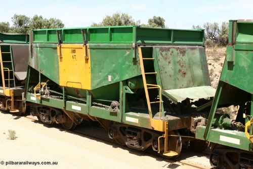 060113 2495
Kevin, originally one of sixty two Kinki Sharyo built NH type for the NAR in 1966, now coded ENH type ENH 6 and with new hungry boards fitted and access ladder still intact. Empty train 6DD3 on the [url=https://goo.gl/maps/jZAuZ]stub of the now closed line to Penong[/url].
Keywords: ENH-type;ENH6;Kinki-Sharyo-Japan;NH-type;NH906;