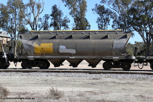130703 0174
Tooligie, HAN type bogie grain hopper waggon HAN 12, one of sixty eight units built by South Australian Railways Islington Workshops between 1969 and 1973 as the HAN type for the Eyre Peninsula system.
Keywords: HAN-type;HAN12;1969-73/68-12;SAR-Islington-WS;