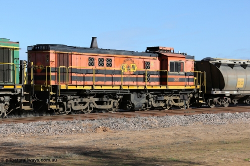 130704 0378
Kyancutta, former Australian National narrow gauge 830 class locomotive 851, an AE Goodwin built ALCo DL531 model with serial 84737 built new for the SAR in 1962 and delivered new to Port Lincoln in April 1962 wearing current owner Genesee & Wyoming's livery, it has spent it's whole working life on the Eyre Peninsula. July 4, 2006.
Keywords: 830-class;851;AE-Goodwin;ALCo;DL531;84137;