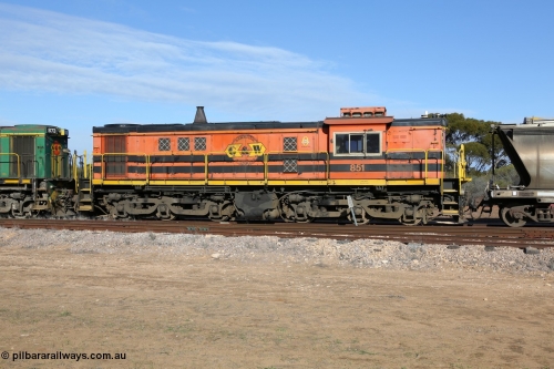 130704 0382
Kyancutta, former Australian National narrow gauge 830 class locomotive 851, an AE Goodwin built ALCo DL531 model with serial 84737 built new for the SAR in 1962 and delivered new to Port Lincoln in April 1962 wearing current owner Genesee & Wyoming's livery, it has spent it's whole working life on the Eyre Peninsula. July 4, 2006.
Keywords: 830-class;851;AE-Goodwin;ALCo;DL531;84137;